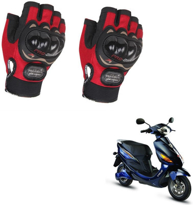 AuTO ADDiCT PROBIKER HALF FINGERED GLOVES RED FOR HERO ELECTRIC Cruz Riding Gloves(Red)