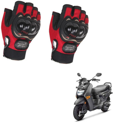 AuTO ADDiCT PROBIKER HALF FINGERED GLOVES RED FOR HONDA CD110 Dream Riding Gloves(Red)