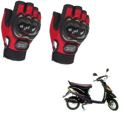 AuTO ADDiCT PROBIKER HALF FINGERED GLOVES RED FOR BAJAJ Spirit Riding Gloves(Red)