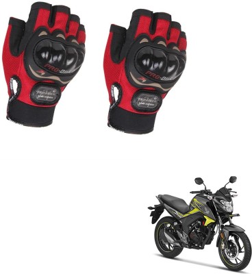 AuTO ADDiCT PROBIKER HALF FINGERED GLOVES RED FOR HONDA CB Hornet Riding Gloves(Red)