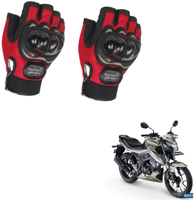 AuTO ADDiCT PROBIKER HALF FINGERED GLOVES RED FOR SUZUKI Bandit Riding Gloves(Red)