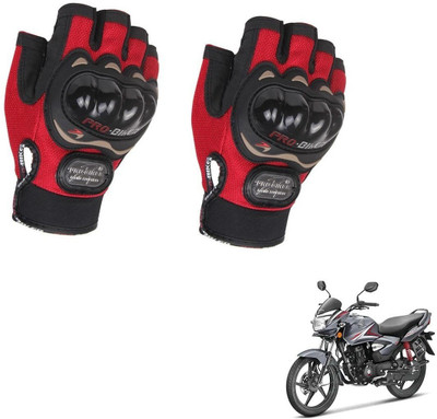 AuTO ADDiCT PROBIKER HALF FINGERED GLOVES RED FOR HONDA CB SHINE Riding Gloves(Red)