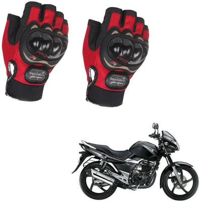 AuTO ADDiCT PROBIKER HALF FINGERED GLOVES RED FOR SUZUKI GS 150R Riding Gloves(Red)