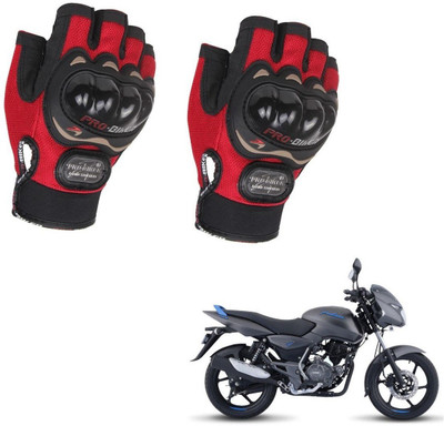 AuTO ADDiCT PROBIKER HALF FINGERED GLOVES RED FOR BAJAJ Pulsar 125 Neon Riding Gloves(Red)