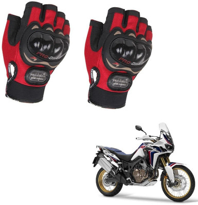 AuTO ADDiCT PROBIKER HALF FINGERED GLOVES RED FOR HONDA AFRICA TWIN Riding Gloves(Red)