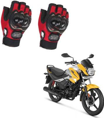 AuTO ADDiCT PROBIKER HALF FINGERED GLOVES RED FOR HERO Passion Pro Riding Gloves(Red)