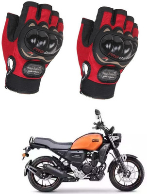 AuTO ADDiCT PROBIKER HALF FINGERED GLOVES RED FOR YAMAHA FZ-X Riding Gloves(Red)