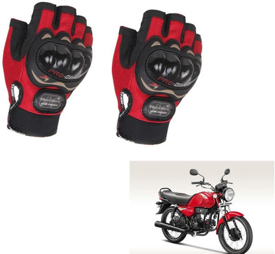 AuTO ADDiCT PROBIKER HALF FINGERED GLOVES RED FOR HERO HF Dawn Riding Gloves(Red)