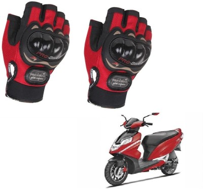 AuTO ADDiCT PROBIKER HALF FINGERED GLOVES RED FOR HERO Dare Riding Gloves(Red)