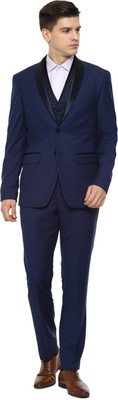 LOUIS PHILIPPE Single Breasted Solid Men Suit