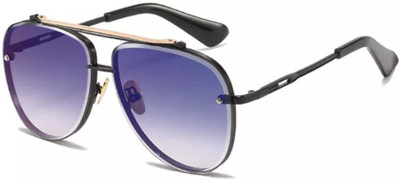ROZZETTA CRAFT Aviator Sunglasses(For Men & Women, Blue)