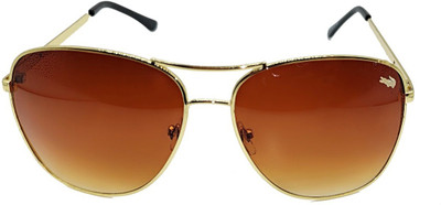 Oceanblaze Aviator Sunglasses(For Men & Women, Brown)