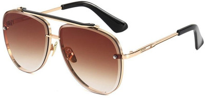 ROZZETTA CRAFT Aviator Sunglasses(For Men & Women, Brown)