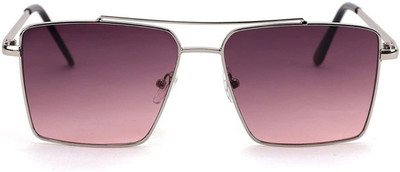 UNIQUE FACTORY Rectangular Sunglasses(For Men & Women, Violet)