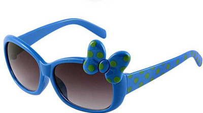 ISHICO Oval Sunglasses(For Boys & Girls, Black)