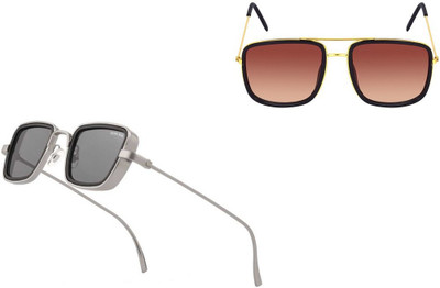SHINEYE Spectacle , Wayfarer, Aviator, Retro Square Sunglasses(For Boys & Girls, Multicolor)