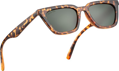 ROYAL SON Retro Square Sunglasses(For Men & Women, Green)