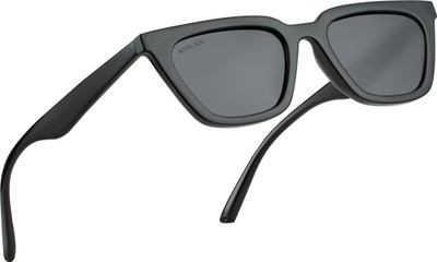 ROYAL SON Retro Square Sunglasses(For Men & Women, Black)