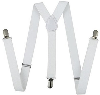 bilAnca Y- Back Suspenders for Men(White)