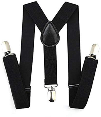 bilAnca Y- Back Suspenders for Men(Black)