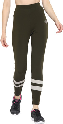 OFF LIMITS Solid Women Green Tights