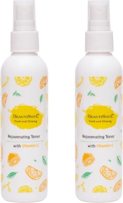 Beautisoul Rejuvenating Toner with Vitamin C | Face Toner for Brightening and Glowing Skin | Rejuvenating Alcohol Free Face Spray Toner for Soft Supple Skin - 200 ml Men & Women(200 ml)