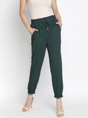 OXOLLOXO Regular Fit Women Green Trousers