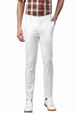 Halogen Slim Fit Men White Trousers