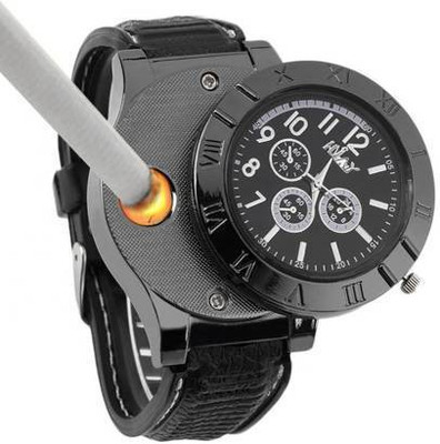 Huayue 2 in 1 USB Electric Rechargeable Metal Body Watch Lighter | No Fuel No Gas | Data Cable Attach In box | Watch For Smoking For Men & Boys | Lighter Watch For Cigarettes Fancy | Smart Electric Rechargeable Watch | Cigarette Lighter, USB Cable(Black) Huayue 2 in 1 USB Electric Rechargeable Metal Body Watch Lighter | No Fuel No Gas | Data Cable Attach In box | Watch For Smoking For Men & Boys | Lighter Watch For Cigarettes Fancy | Smart Electric Rechargeable Watch | Cigarette Lighter, USB Cable(Black)