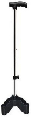 MUBBA 3 Leg Chrome & Black Walking Stick