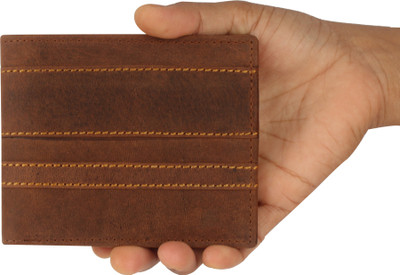 eXcorio Men Evening/Party Tan Genuine Leather Wallet(8 Card Slots)