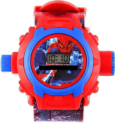 Cabin Hut avangure action figure series Spydarman projector Digital Watch - For Boys & Girls avangure action figure series Digital Watch  - For Boys & Girls