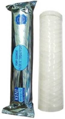KENT PP Filter POWP Sediment Filter 10" Thread W/CAP Premium High Quality Heavy Spun Candle Prefilter Inline PP Spun 10 Inch Sand Dust Dirt Remove Filter 5 Micron Aqua Grand Spun Filter for RO UV UF Mineral Water Purifiers Service String Filter Cartridge (0.5, Pack of 1) String Filter Cartridge