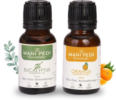 The Mani Pedi Essentials Combo of Eucalyptus and Orange Essential Oils Pack of 2(30 ml)