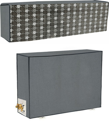 YELLOW WEAVES Air Conditioner  Cover(Width: 88.9 cm, Grey)