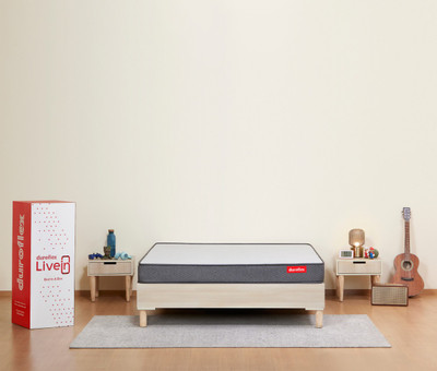 DUROFLEX LiveIn 2 in 1 Reversible 5 inch Single High Resilience (HR) Foam Mattress(Vacuum Packed L x W: 75 inch x 36 inch) DUROFLEX LiveIn 2 in 1 Reversible 5 inch Single High Resilience (HR) Foam Mattress(Vacuum Packed L x W: 75 inch x 36 inch)
