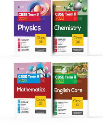 Arihant CBSE Physics ,Chemistry,Mathmatics & English Core Term 2 Class 12 for 2022 Exam (Cover Theory and MCQs) (Set of 4 Books)(English, Paperback, unknown)
