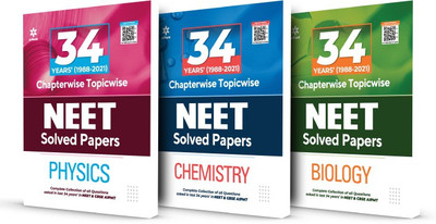 Combo for 34 Years Chapterwise Solutions NEET Physics , Chemistry and Biology 2022 (Set of 3 Books)(English, Paperback, unknown)