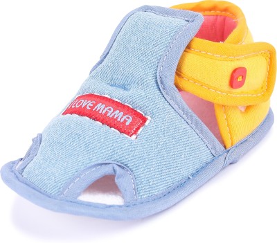 Butterthief Unisex Booties for Baby Boys & Girls, Pre-Walker for Newborn, Toddler, First Walkers Anti Slip Socks Cum Booties(Toe to Heel Length - 11 cm, Blue45)