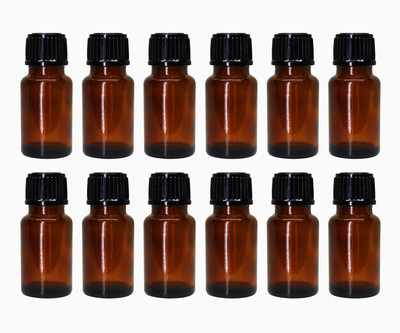nsb herbals 10 ml Glass Bottle(Pack of 12, Brown)