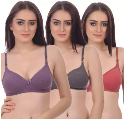 Fluffy 071 Women T-Shirt Non Padded Bra(Multicolor)