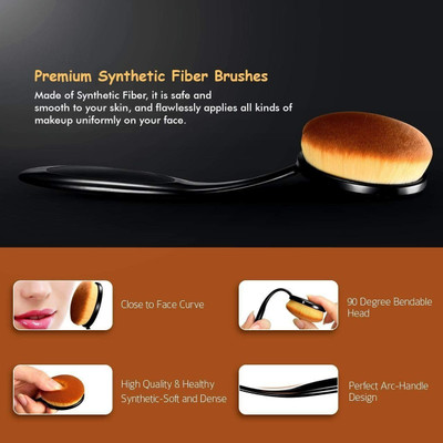 GFSU Extra Soft Flat Foundation Brush and Oval Spoon Foundation Brush(Pack of 1)