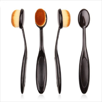 MYEONG Soft Flat Foundation Brush and Oval Spoon Foundation Brush Combo Pack(Pack of 4)