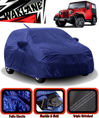 WAKLANE Car Cover For Mahindra Thar (With Mirror Pockets)(Blue)