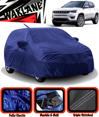 WAKLANE Car Cover For Jeep Compass (With Mirror Pockets)(Blue)
