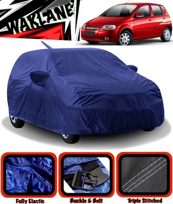 WAKLANE Car Cover For Chevrolet Aveo Uva (With Mirror Pockets)(Blue)
