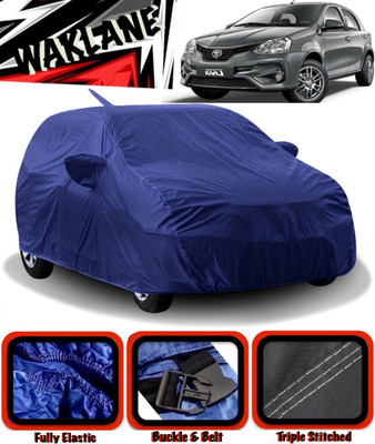 WAKLANE Car Cover For Toyota Etios Liva (With Mirror Pockets)(Blue)