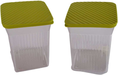 TUPPERWARE Polypropylene Fridge Container  - 800 ml, 800 ml(Pack of 2, Green, Clear)