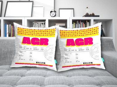 curiohh Text Print Cushions & Pillows Cover(Pack of 2, 30 cm*30 cm, Multicolor)