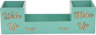 Anantam homes 3 Compartments Wooden Caddy Desk Holder(Blue)